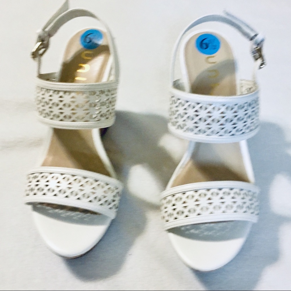 ❌SOLD❌ Unisa White Wedge Heel Sandals NEW W TAGS - Picture 7 of 8